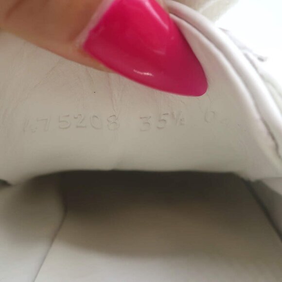 Gucci Ace Bee-Embroidered Fold Down Sneakers White Leather Size 35.5 - Picture 15 of 16
